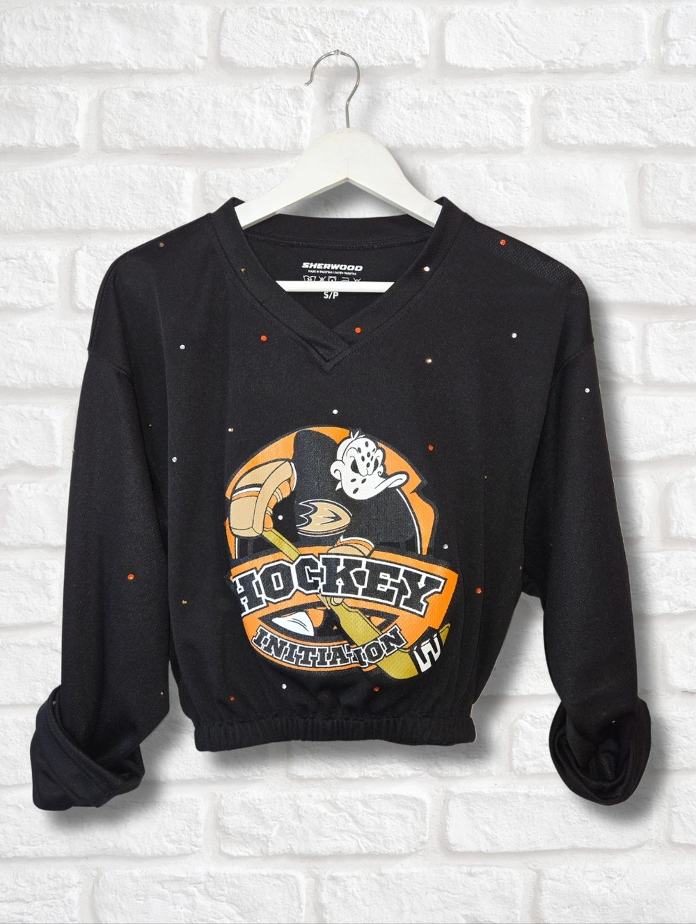 Anaheim Ducks Banded Bottom Crop Top